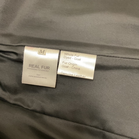 Leather/fur jacket black by Trilogy Collection size M - Picture 7 of 7